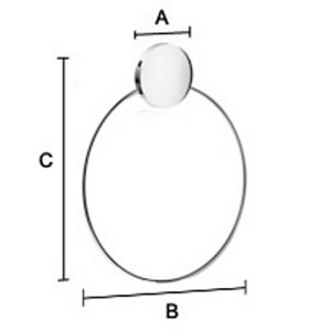 Smedbo Beslagsboden BK344 Handtuchring Edelstahl poliert