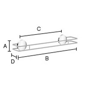 Smedbo Armaturen BK3464 Handtuchhalter 50cm Edelstahl gebürstet