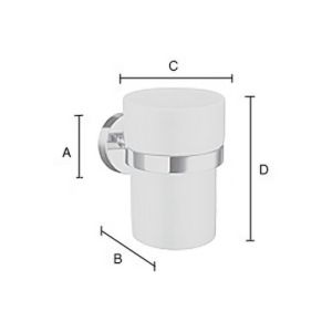 Smedbo Home HB343P bekerhouder zwart