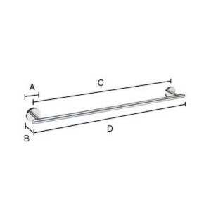 Smedbo Home HV3464 Handtuchhalter 65cm Messing matt