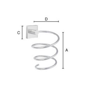 Smedbo House RK323 houder voor haardroger chroom