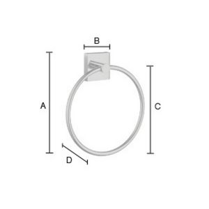 Smedbo Haus RK344 Handtuchring chrom