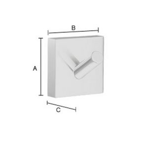 Smedbo House RS355 handdoekhaak mat chroom