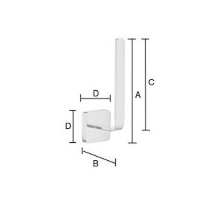 Smedbo Ice OK320 spare roll holder chrome
