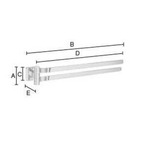 Smedbo Ice OK326 drehbar Handtuchhalter 40cm chrom
