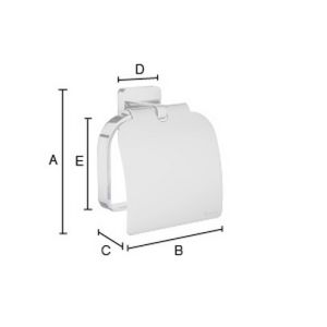 Smedbo Ice OK3414 toiletrolhouder met klep chroom