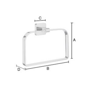Smedbo Ice OK344 Handtuchring chrom