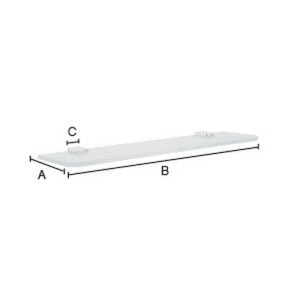 Smedbo Ice OK347 shelf 60cm chrome
