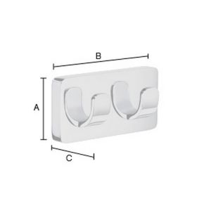 Smedbo Ice OK356 doppelt Handtuchhak chrom