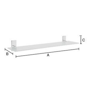Smedbo Pole ZK347 shelf 60cm chrome