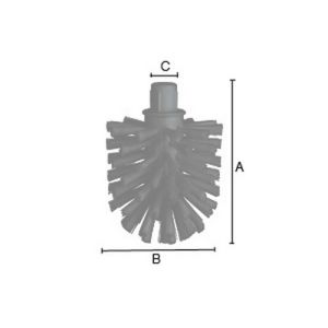 Smedbo XTRA H233N loser Bürstenkopf schwarz