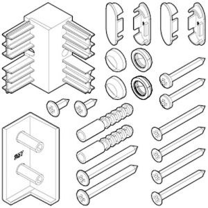 Novellini R01BJA01-A mounting set white 030
