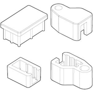 Novellini R01GIHA37-K set kapjes chroom