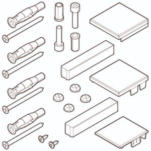 Novellini R01KU3V1-K mounting set chrome