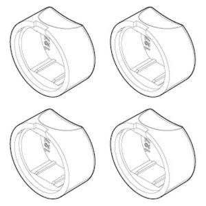Novellini R04BH2CU1-A set afdekkapjes wit 030