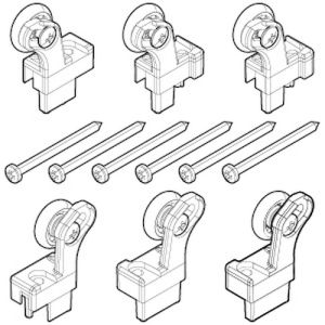 Novellini R07BJ3P1-68 Rollensatz grau RAL 7046