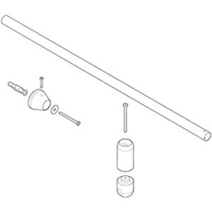 Novellini R80JOK10-B wall bracket 100cm match chrome