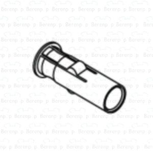 Pressalit A7223 Scharnierbuchse mit Widerhaken lang grau