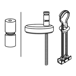 Pressalit Connexion DE9999 uni Scharnier, combi, Aufsatzmontage, chrom (2er Set)