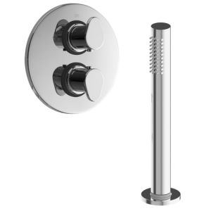 Pure Cinca CN5321 recessed set for bath thermostatic 2 outlets chrome