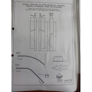 Koralle S320 S8L43194 ( L43194 ) ( 2537309 ) complete strip set for quarter round shower with hinged doors