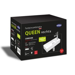 San4U 2509401 One Pack Queen (rechts) fonteinset wit keramiek/ chroom