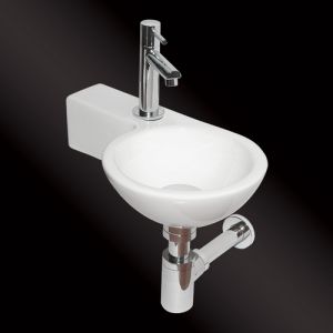 San4U 2516035 One Pack Step (links) fonteinset wit keramiek/ chroom