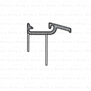 Sealskin Duka 5000-1 GUML347 sealing profile 100cm transparent, 8mm