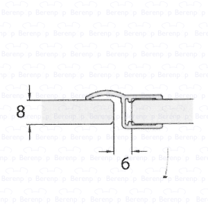 Sealskin Optix 600 - 700 TSS003 sealing profile 201cm transparent, 8mm *no longer available*