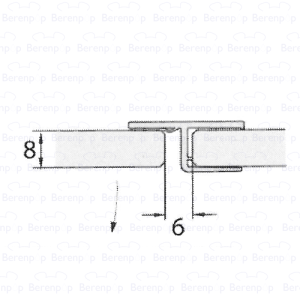 Sealskin Optix 600 - 700 TSS004 cover profile 201cm transparent, 8mm *no longer available*