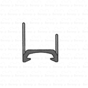 Sealskin Duka 2100 C444 sealing profile 180 degrees 200cm transparent