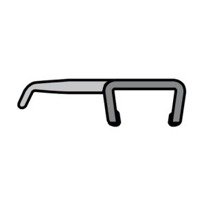 Sealskin Duka 4200-1 Q029R sealing profile 200cm transparent - for sliding element door right stop