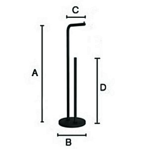 Smedbo Beslagsboden BB1230 toiletrolhouder met reserverolhouder mat zwart