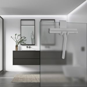 Smedbo Beslagsboden BG1310 douchewisser met houder grijs