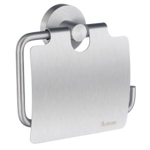 Smedbo Home HS3414 toilet roll holder with flap matte chrome