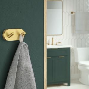 Smedbo Home HV356 doppelt Handtuchhak messing matt