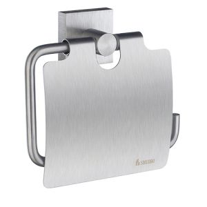 Smedbo House RS3414 toilet roll holder with flap matte chrome