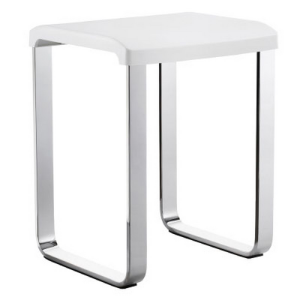 Smedbo Living Basic FK406 shower stool white with chrome