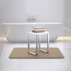 Smedbo Living Basic FK406 shower stool white with chrome