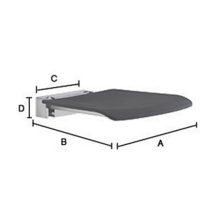 Smedbo Living Basic FK404 Duschklappsitz weiß mit Chrom
