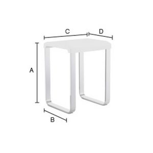 Smedbo Living Basic FK416 shower stool dark gray with chrome