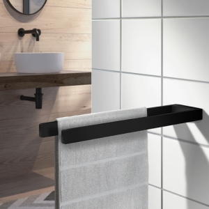 Smedbo Outline FB212 doppelt Handtuchhalter 38 cm mattschwarz