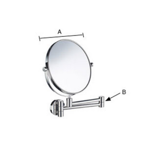 Smedbo Umriss FK438 Kosmetikspiegel 1x und 5x Chrom