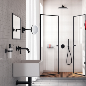 Smedbo Umriss FK485EBP Kosmetikspiegel 5x mattschwarz