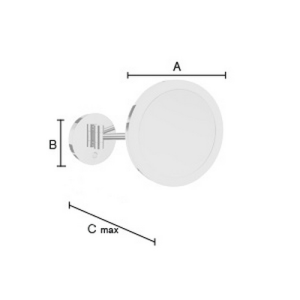 Smedbo Umriss FK485EBP Kosmetikspiegel 5x mattschwarz