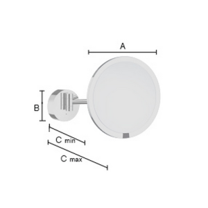 Smedbo Umriss FK487EP Kosmetikspiegel 7x chrom