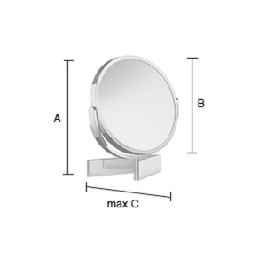 Smedbo Umriss FK490 Kosmetikspiegel 1x und 7x Chrom