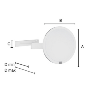 Smedbo Umriss FK491EP Kosmetikspiegel 7x chrom