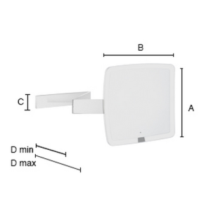 Smedbo Umriss FK492EP Kosmetikspiegel 7x chrom