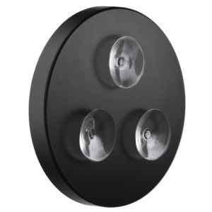 Smedbo Outline Lite FB625 Kosmetikspiegel mit Saugnäpfen und LED Beleuchtung 7x schwarz